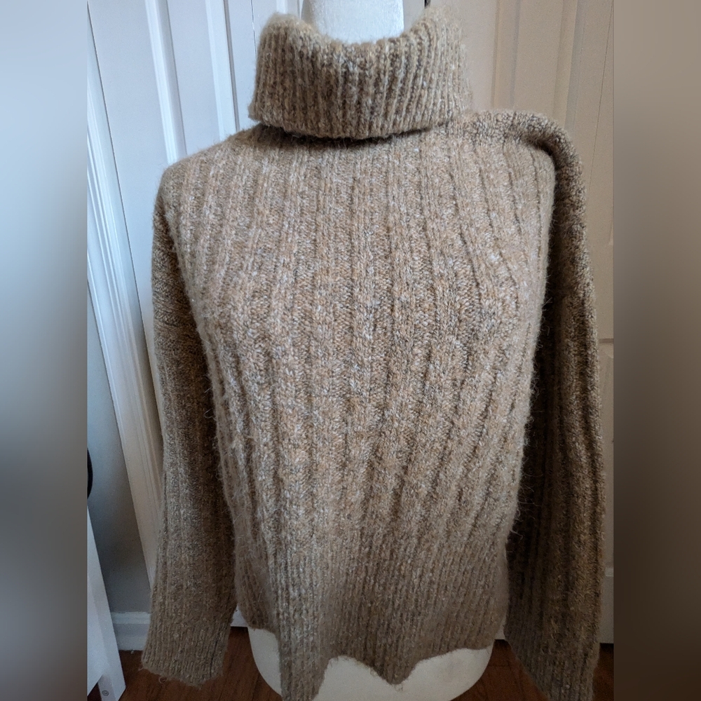 WilliamRast Cozy Tan Turtleneck Sweater